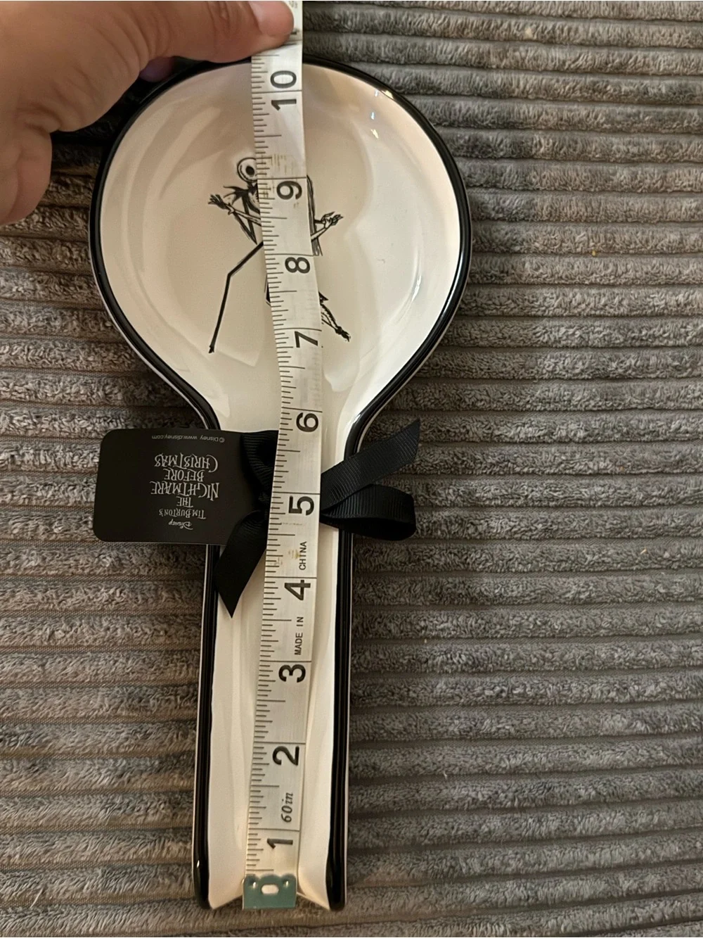 Rae Dunn x Nightmare Before Christmas White Ceramic Spoon Rest- JACK & SALLY